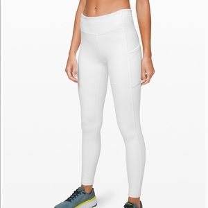 Lululemon Speed Up White Leggings